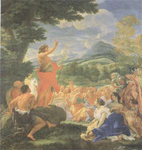 Giovanni Battista Gaulli Called Baccicio St John the Baptist Preaching (mk05) Norge oil painting art